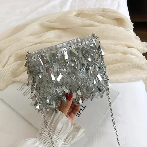 Bolsa de Ombro com Strass