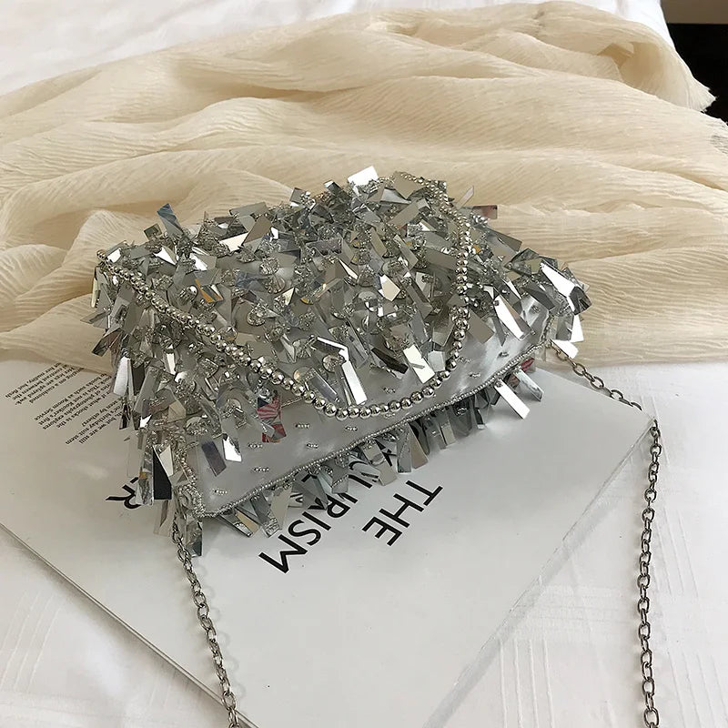 Bolsa de Ombro com Strass