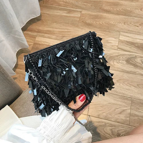 Bolsa de Ombro com Strass