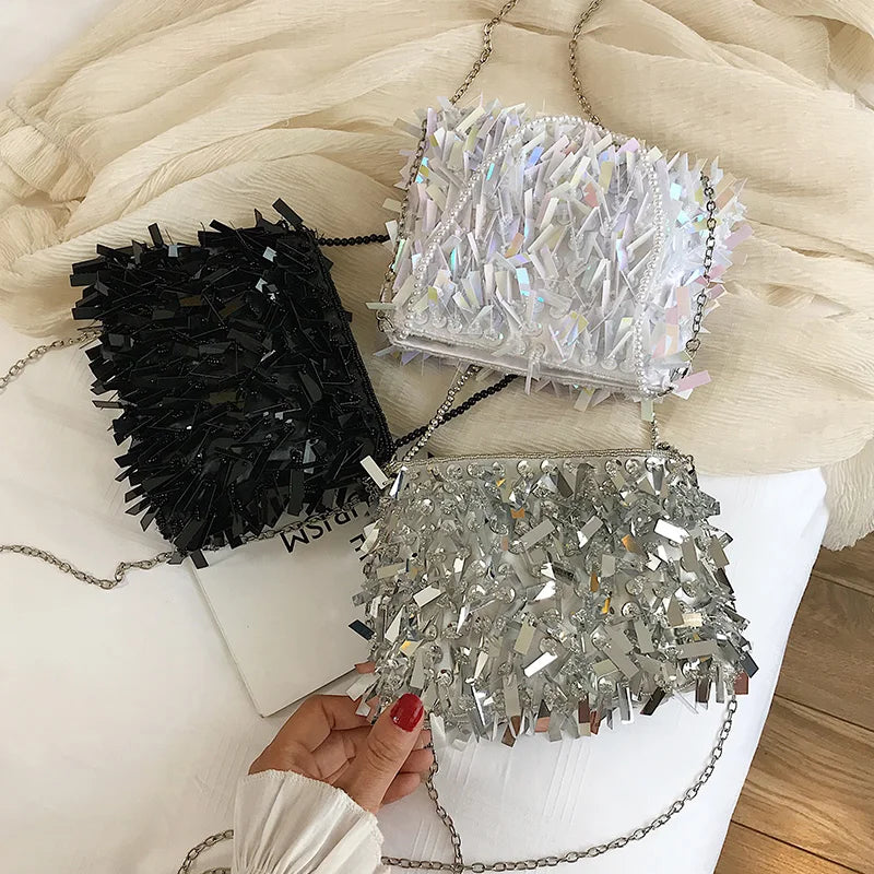 Bolsa de Ombro com Strass