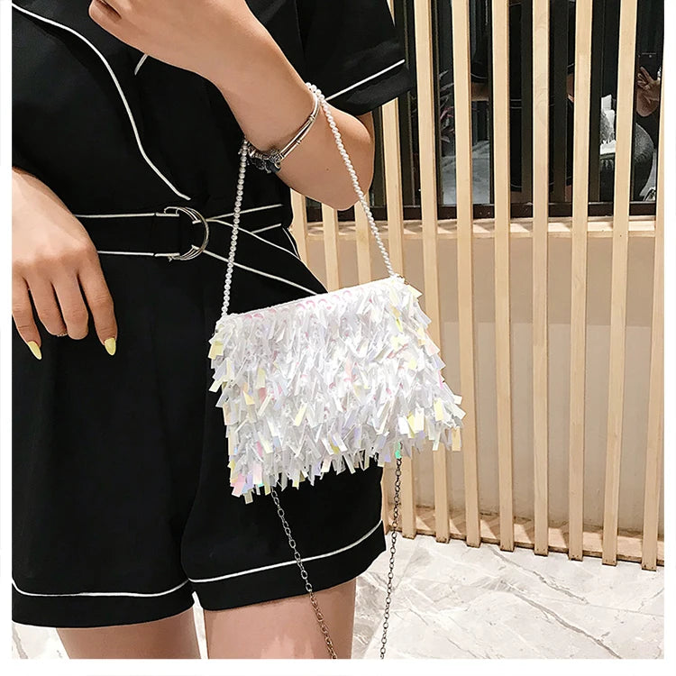 Bolsa de Ombro com Strass