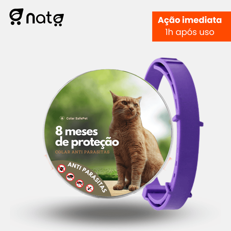 Colar SafePet Anti Pulgas e Carrapatos [8 Meses de Proteção]