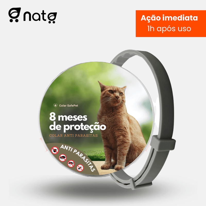 Colar SafePet Anti Pulgas e Carrapatos [8 Meses de Proteção]